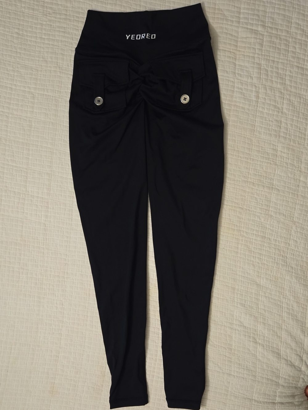 YEOREO Black High-Waist Leggings